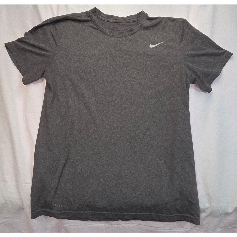 Nike Dri-FIT T-Shirt Womens Large Gray Heather Performance Athleisure SS